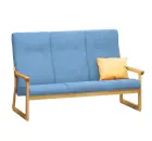 BE - 3 trojkřeslo, koženka ROXA 5.08 - koženka světle modrá